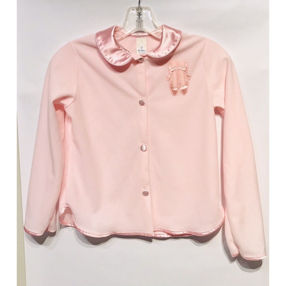 Vintage Her Majesty Girls Pink Pajama Top Size 12 With Ballerina Shoe Graphic